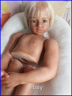 Dark Skin Reborn Doll Kits 40inch Aloenka Painted Kit Toddler Girl Rooted Hair