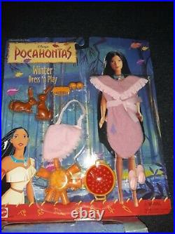 Disney Vintage 90s Mattel Pocahontas Braided Beauty John Smith Kocoum dolls lot