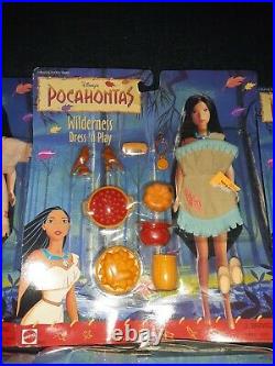 Disney Vintage 90s Mattel Pocahontas Braided Beauty John Smith Kocoum dolls lot