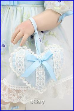 Doll 70cm Reborn Toddler Lifelike Princess Girl Vinyl Long Hair Baby Cute Gift