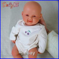 DollySil 17.3 Newborn Baby Wheaten Color Full Body Silicone Reborn Baby Dolls