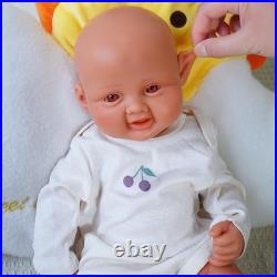 DollySil 17.3 Newborn Baby Wheaten Color Full Body Silicone Reborn Baby Dolls