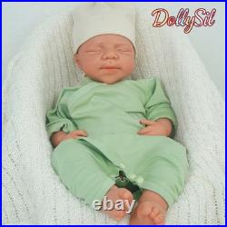 DollySil 18.31 Newborn Baby Wheaten Color Full Body Silicone Reborn Baby Dolls