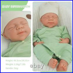 DollySil 18.31 Newborn Baby Wheaten Color Full Body Silicone Reborn Baby Dolls