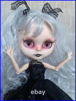 ELVIRA my Ooak light custom Factory Blythe Zombie doll thedollyfairy UK