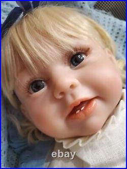 Elsie Reborn Blonde Toddler Baby Doll Cloth Body Handmade Realistic +toy & Story