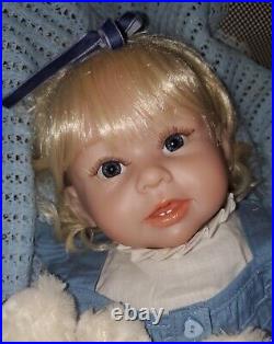 Elsie Reborn Blonde Toddler Baby Doll Cloth Body Handmade Realistic +toy & Story