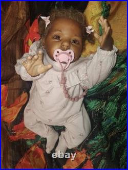 Ethnic 20 Reborn with Human Afro Hair Lifelike Baby Doll