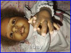 Ethnic 20 Reborn with Human Afro Hair Lifelike Baby Doll