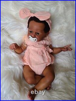 Ethnic AA Reborn Girl Doll Cameron by Laura Tuzio Ross LE