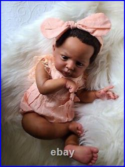 Ethnic AA Reborn Girl Doll Cameron by Laura Tuzio Ross LE
