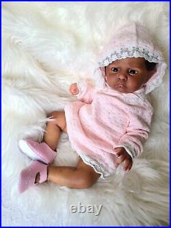 Ethnic AA Reborn Girl Doll Cameron by Laura Tuzio Ross LE