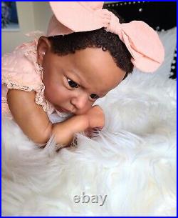 Ethnic AA Reborn Girl Doll Cameron by Laura Tuzio Ross LE