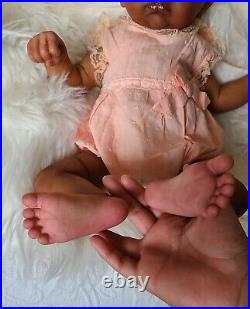 Ethnic AA Reborn Girl Doll Cameron by Laura Tuzio Ross LE