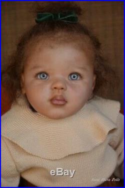 Ethnic AA biracial Reborn baby toddler lifelike art doll Jamina lIIORA