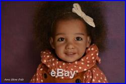 Ethnic AA black biracial Reborn child toddler lifelike art doll Rita lIIORA