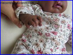 Eyes Open Awake Ethnic AA Reborn Baby GIRL Doll by RebornBabyDollArtUK
