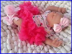 FAKE BABY REAL 20 NEW REBORN REALISTIC NEWBORN SIZE GIRL DOLL by SUNBEAMBABIES