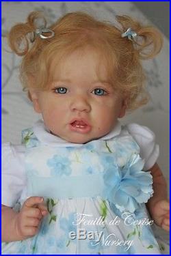 Feuille de Cerise Nursery baby reborn toddler doll Saskia by Bonnie Brown