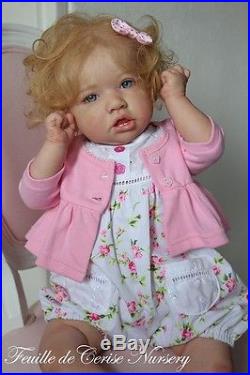 Feuille de Cerise Nursery baby reborn toddler doll Saskia by Bonnie Brown