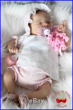 Feuille-de-Cerise-Nursery reborn doll Mick Adrie Stoete belly plate SO CUTE