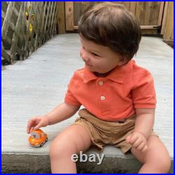 Finished 28'' Reborn Baby Doll Toddler Boy Short Hair Cloth Body Handmade Gift