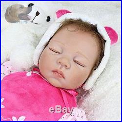 Full Body Reborn Baby Dolls 22Inch Realistic Girl Babies Dolls Npk Silicone New