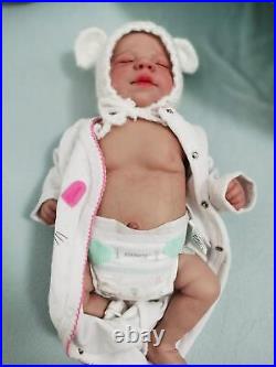 Full Body Reborn Girl Doll Newborn Baby Weighted Handmade Sleeping Realistic Toy
