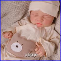 Full Body Silicone Reborn Baby Doll Soft Newborn Baby Doll Boy 17.72 Inch