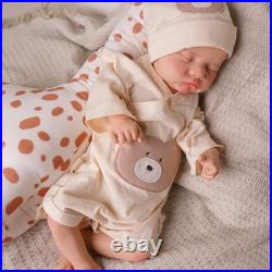 Full Body Silicone Reborn Baby Doll Soft Newborn Baby Doll Boy 17.72 Inch