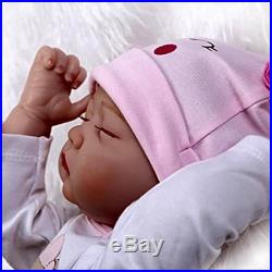 Full Body Silicone Reborn Baby Doll Soft Vinyl 22inch Magnetic Mouth Lifelike