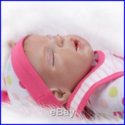 Full Body Silicone Reborn Baby Doll Soft vinyl 22 inch Lifelike Real Handmade