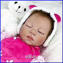 Full Body Silicone Reborn Baby Dolls 22inch Realistic Girl Babies Dolls NPK NEW