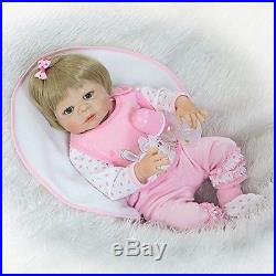Full Body Silicone Vinyl Reborn Baby Doll Girl Washable Lifelike 22'' Newborn