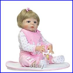 Full Body Silicone Vinyl Reborn Baby Doll Girl Washable Lifelike 22'' Newborn