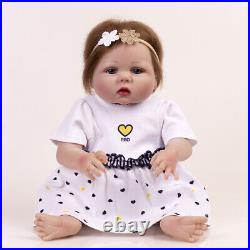 Full Body Vinyl Silicone Reborn Baby Dolls Twins Boy+Girl Lifelike Newborns Gift