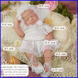 Full Silicone Reborn Baby Doll, 20 Inch Lifelike Newborn Girl, Reborn Baby Dolls