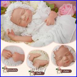 Full Silicone Reborn Baby Doll, 20 Inch Lifelike Newborn Girl, Reborn Baby Dolls