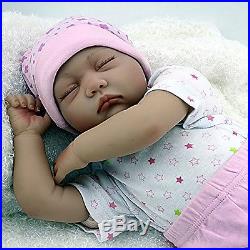 Full Silicone Reborn Baby Doll Hard 22 inch Girl Soft vinyl Newborn Babies NEW