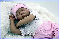 Full Silicone Reborn Baby Doll Hard 22 inch Girl Soft vinyl Newborn Babies NEW