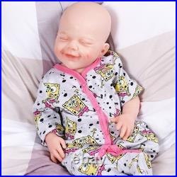 Full Silicone Reborn Baby Girl Doll 18.5 in Realistic Drink & Wet System Toys