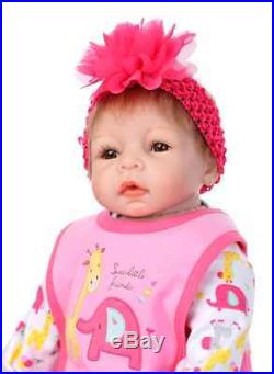 Full Silicone SanyDoll ORIGINAL Reborn Baby Doll Soft vinyl 22inch Lovely Cute
