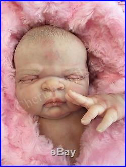 Full Vinyl Childrens Reborn Doll Baby Girl Maggie Realistic 22 Painted Hair