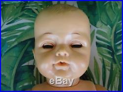 GUC 25 Adorable Vintage Vinyl BYE BYE BABY DOLL Posable Ideal Playpal + puppy