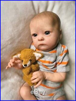 Gorgeous Reborn Baby Boy Doll Tink By Bonnie Brown Preemie Free Shipping