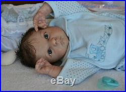 Gorgeous Reborn doll ASHER AWAKE, COA, German Glass Eyes & MR Mohair, RealBorn Gorgeous Reborn doll ASHER AWAKE, COA, German Glass Eyes & MR Mohair, RealBorn