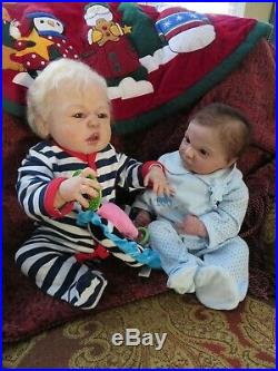 Gorgeous Reborn doll ASHER AWAKE, COA, German Glass Eyes & MR Mohair, RealBorn Gorgeous Reborn doll ASHER AWAKE, COA, German Glass Eyes & MR Mohair, RealBorn
