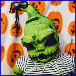 Green Vinyl Baby Doll Black Eyes Halloween Gothic & Horror Oogie Boogie Bugs