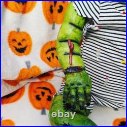 Green Vinyl Baby Doll Black Eyes Halloween Gothic & Horror Oogie Boogie Bugs