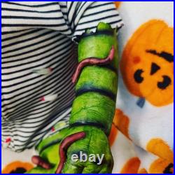 Green Vinyl Baby Doll Black Eyes Halloween Gothic & Horror Oogie Boogie Bugs